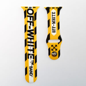 Pulseira Apple Watch Off-White Amarela
