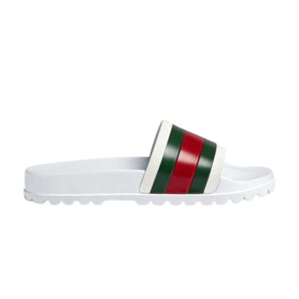 Chinelo Gucci Listras Branco - Image 2