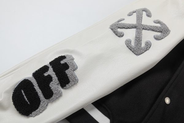 Jaqueta Off White College Lea Preta - Imagem 4