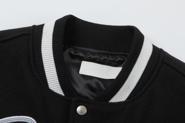 Jaqueta Off White College Lea Preta - Imagem 8