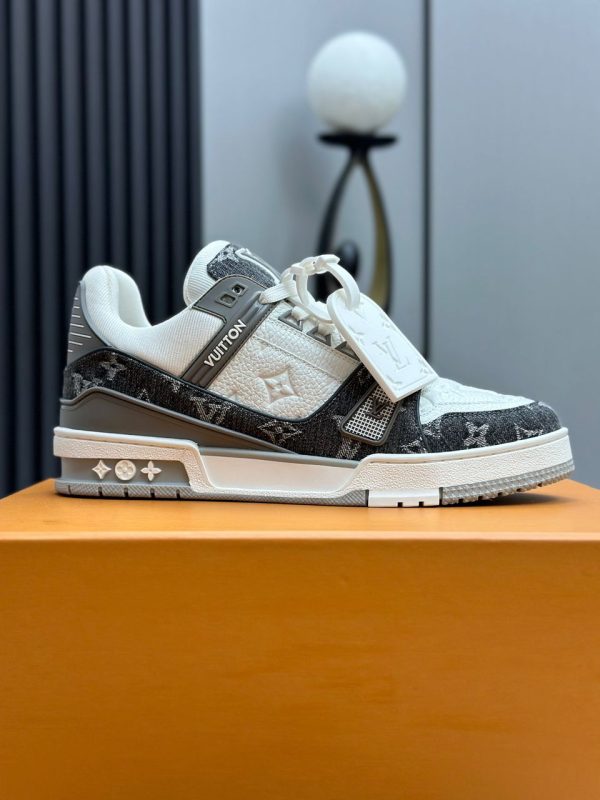 Tênis LV Trainer Branco|Cinza - Imagem 7