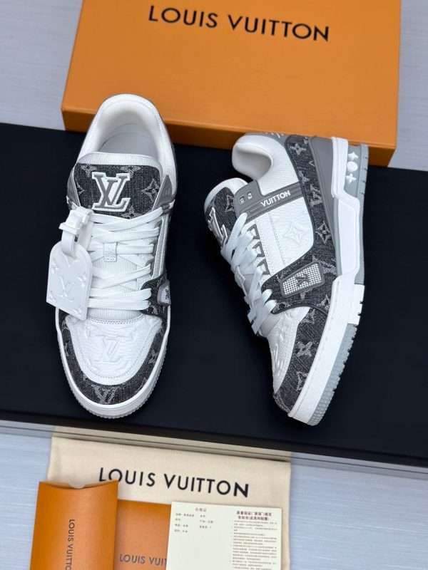 Tênis LV Trainer Branco|Cinza - Imagem 6
