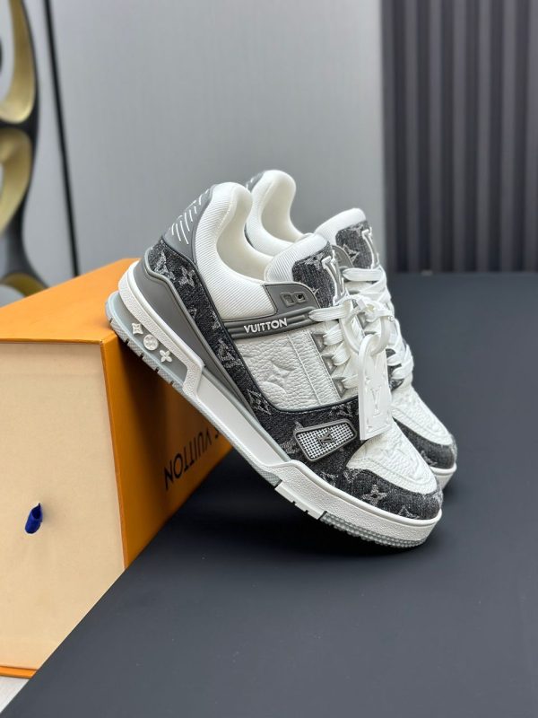 Tênis LV Trainer Branco|Cinza - Imagem 3