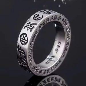 Anel Chrome Hearts Cruz Escrita